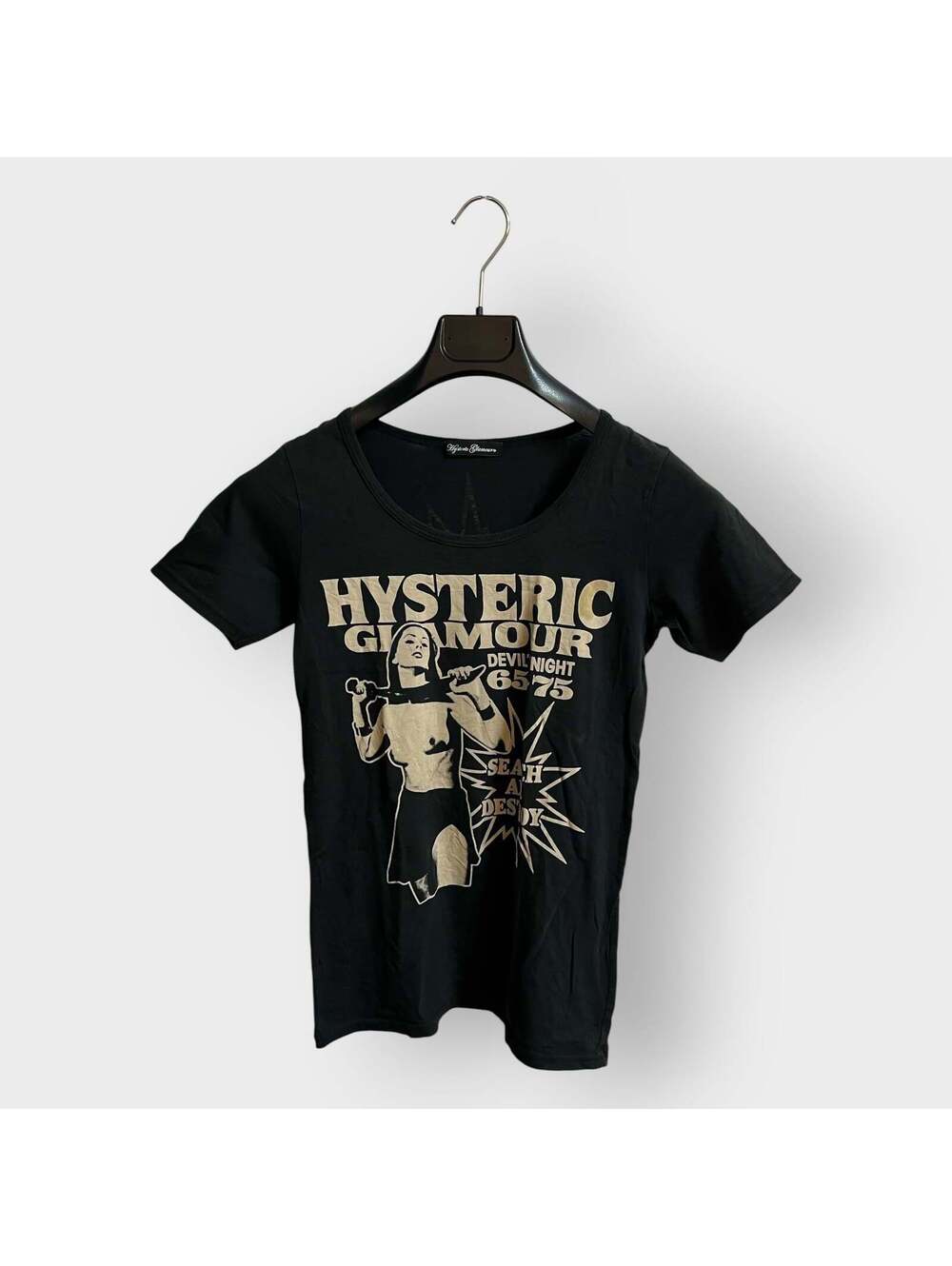 Hysteric Glamour Teddy Bear "Devils Night" Graphic Tee Fits XS Vintage